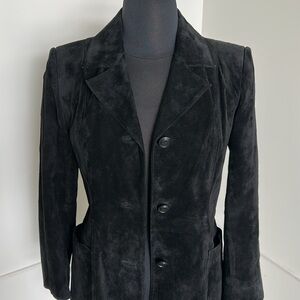 Black Suede Blazer Y2K XS